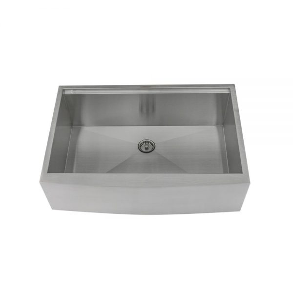 PERMACLEAN® Ledge Apron Front 16 Gauge Farm House Ledge Kitchen Sink 33"