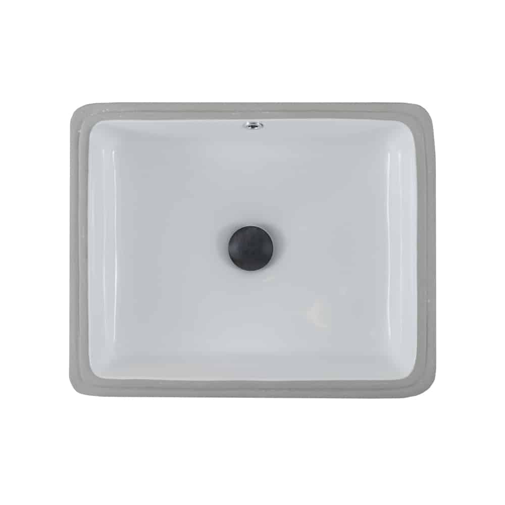 Porcelain Square Bathroom Sink 19-1/2