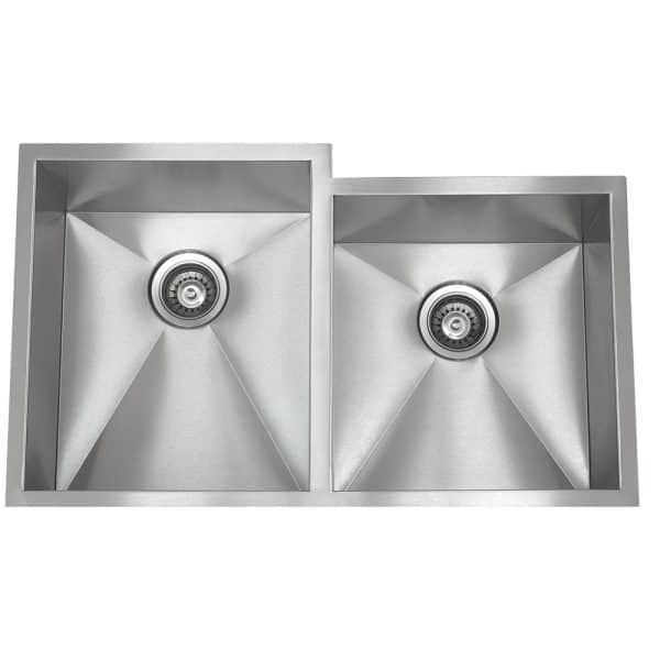 SS-0Ri-D2 / Zero Radius Kitchen Sink 33" X 20" X 10"
