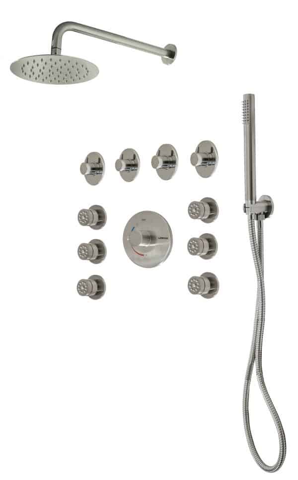 Shower Set Round Trim Brushed Nickel