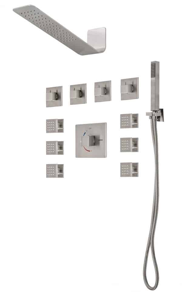 Shower Set Square Trim Brushed Nickel - Image 2