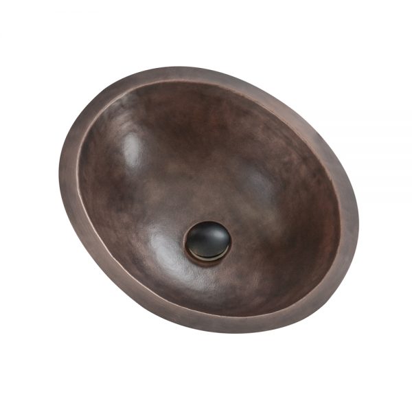 Copper Oval Bathroom Sink 19-1/4"