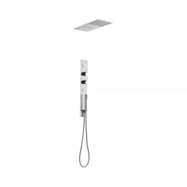 Shower Set Modern Concealed Square Design Polsihed Chrome - Image 2