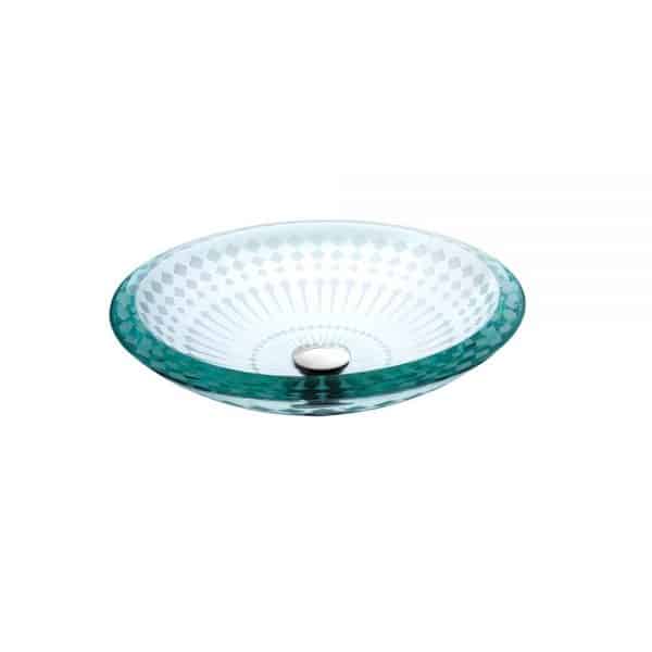 Glass Vessel Bathroom Sink 17" Diameter