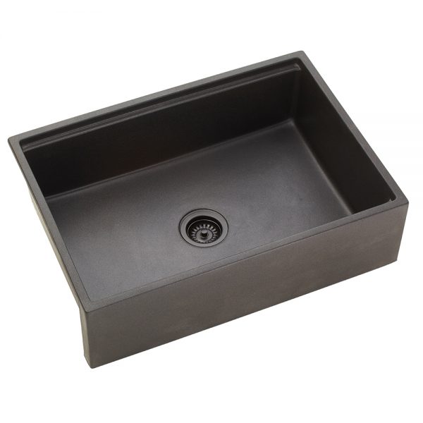 NOVAGRANITE® Composite Black Apron Front Kitchen Sink 30"