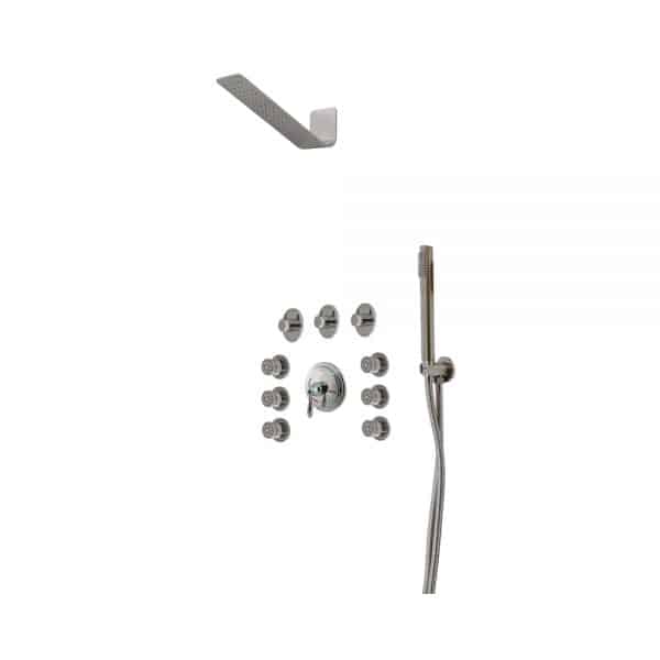 Shower Set Round Trim Brushed Nickel
