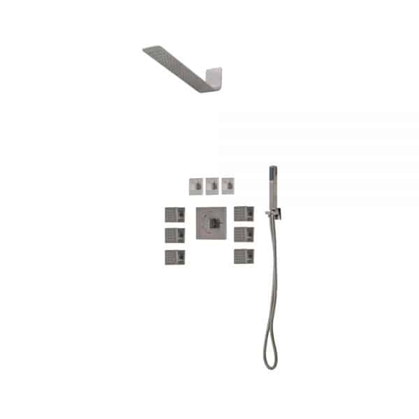 Shower Set Square Trim Polished Chrome
