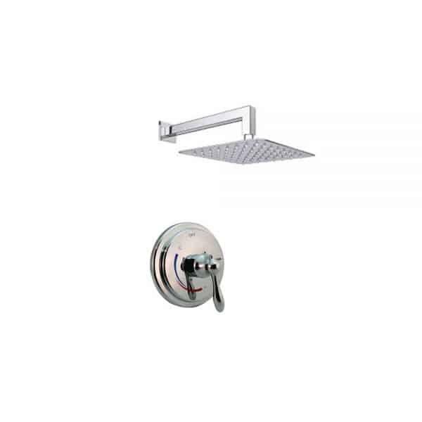 Shower Set Square Trim Brushed Nickel