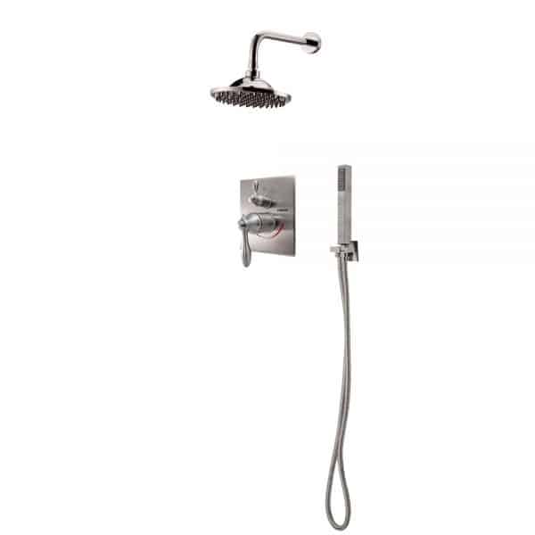 Apogee® Shower Set Square Trim Brushed Nickel w/ Spray Wand