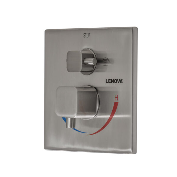 Shower Valve Square Brushed Nickel