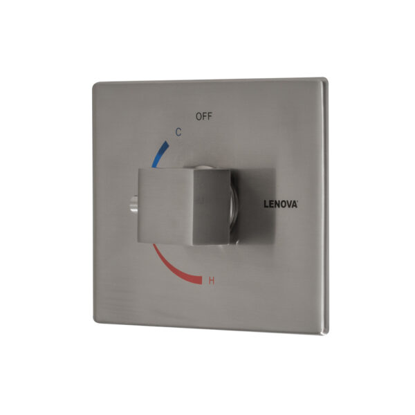 Shower Valve Square Brushed Nickel