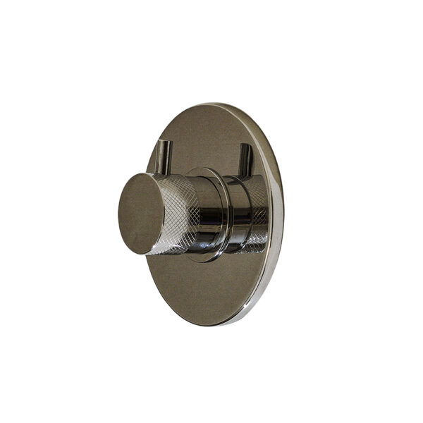 Shower Volume Control Valve Round Brushed Nickel
